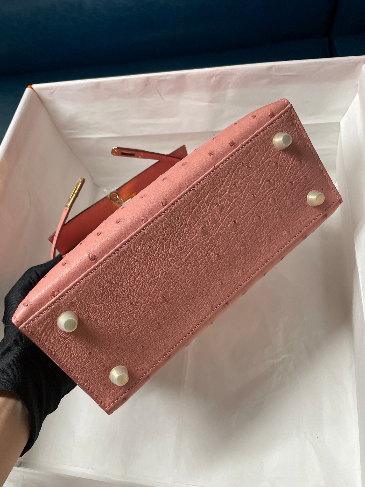 z2531768252664_fd2b30ca993c21ad6e22f0eb891af2a0 Túi Xách Hermes Kelly 25 Da Đà Điểu Màu Hồng