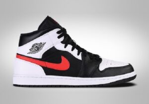 Jordan 1 Mid Black Chile Red White cá tính