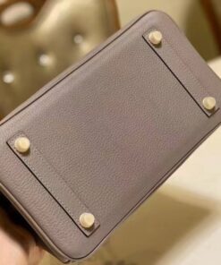 Túi Hermes Birkin Touch Da Nai Phối Da Cá Sấu Xanh Nâu