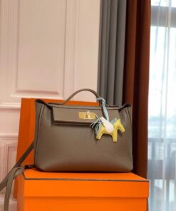 Túi xách Hermès Kelly 24/24 Mini màu nâu