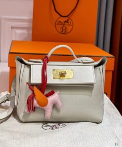 Túi xách Hermès Kelly 24/24 Mini màu kem