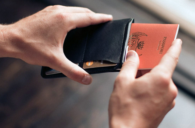 chọn v&iacute; đựng passport