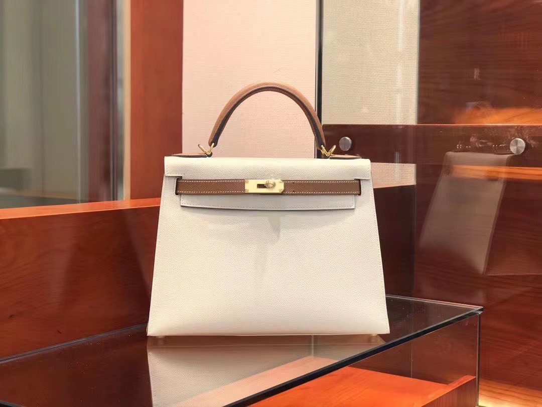 Túi Hermès Kelly Sellier 25 Craie màu Gold Epsom Túi Hermès Kelly Sellier 25 Craie màu Gold Epsom