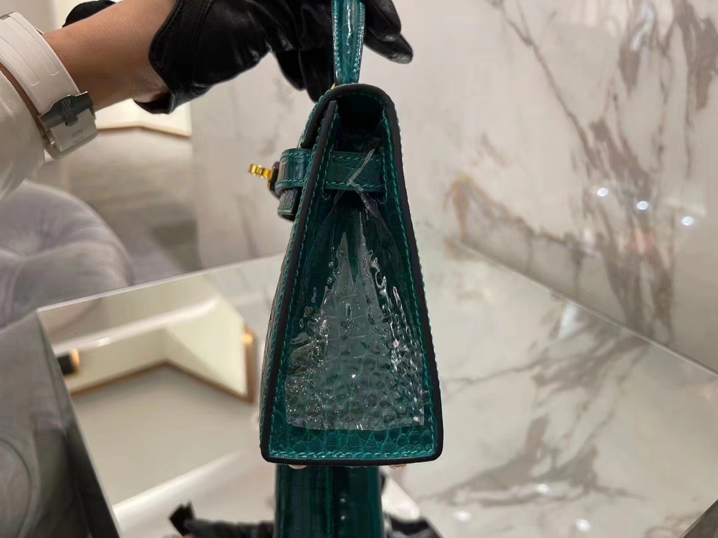 z3194174847232_122446a880d1009ab102e60b80dfc946 Túi xách Hermes Vert Bosphore Shiny Alligator Mini Kelly Màu Xanh Lá