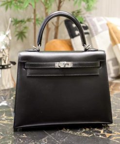 Túi xách Hermes Kelly 25 Box Black
