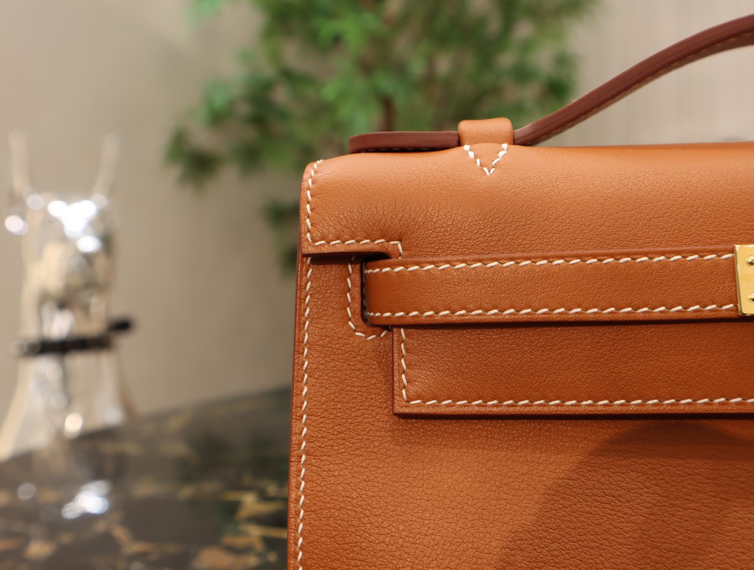 Túi xách Hermes Kelly Pochette Gold Swift Gold Hardware Siêu Cấp