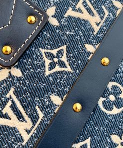 Túi LV Petite Malle Monogram Xanh Navy Denim Best Quality