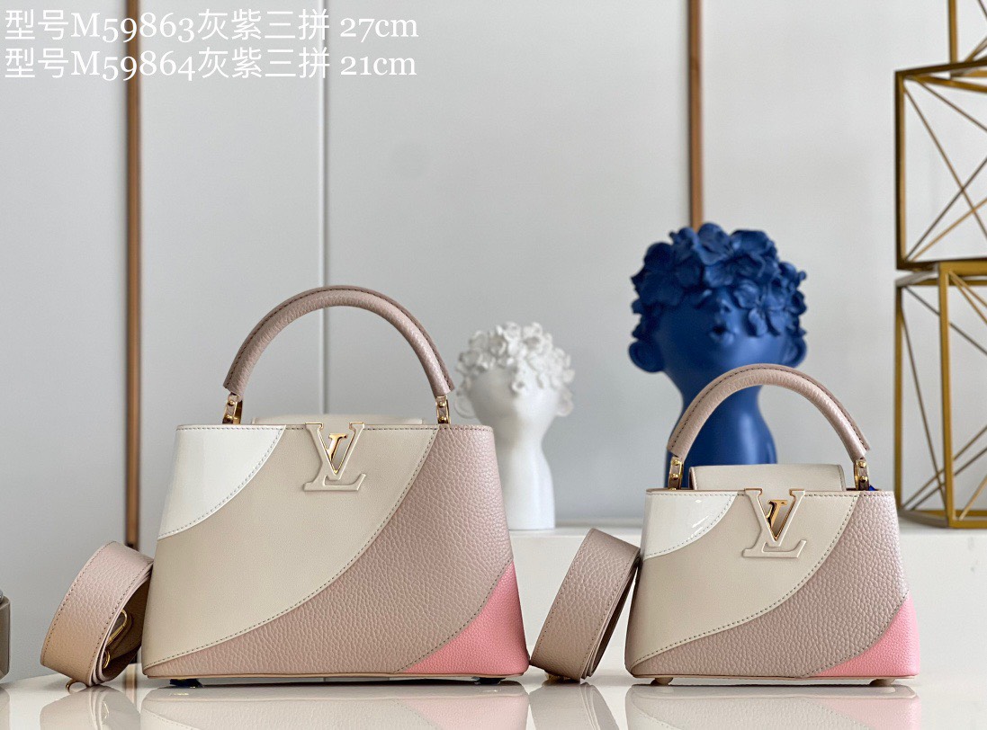 Túi xách Louis Vuitton CAPUCINES BB Màu Be Vani Túi xách Louis Vuitton CAPUCINES BB Màu Be Vani
