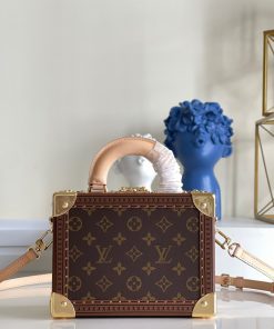 Túi xách LV Petite Valise Trunk Monogram màu nâu