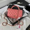 Túi xách nữ Chanel Wallet On Chain Top Handle màu hồng