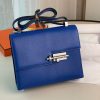 Túi xách Hermes Verrou Mini Ombre Lizard Màu Xanh siêu cấp
