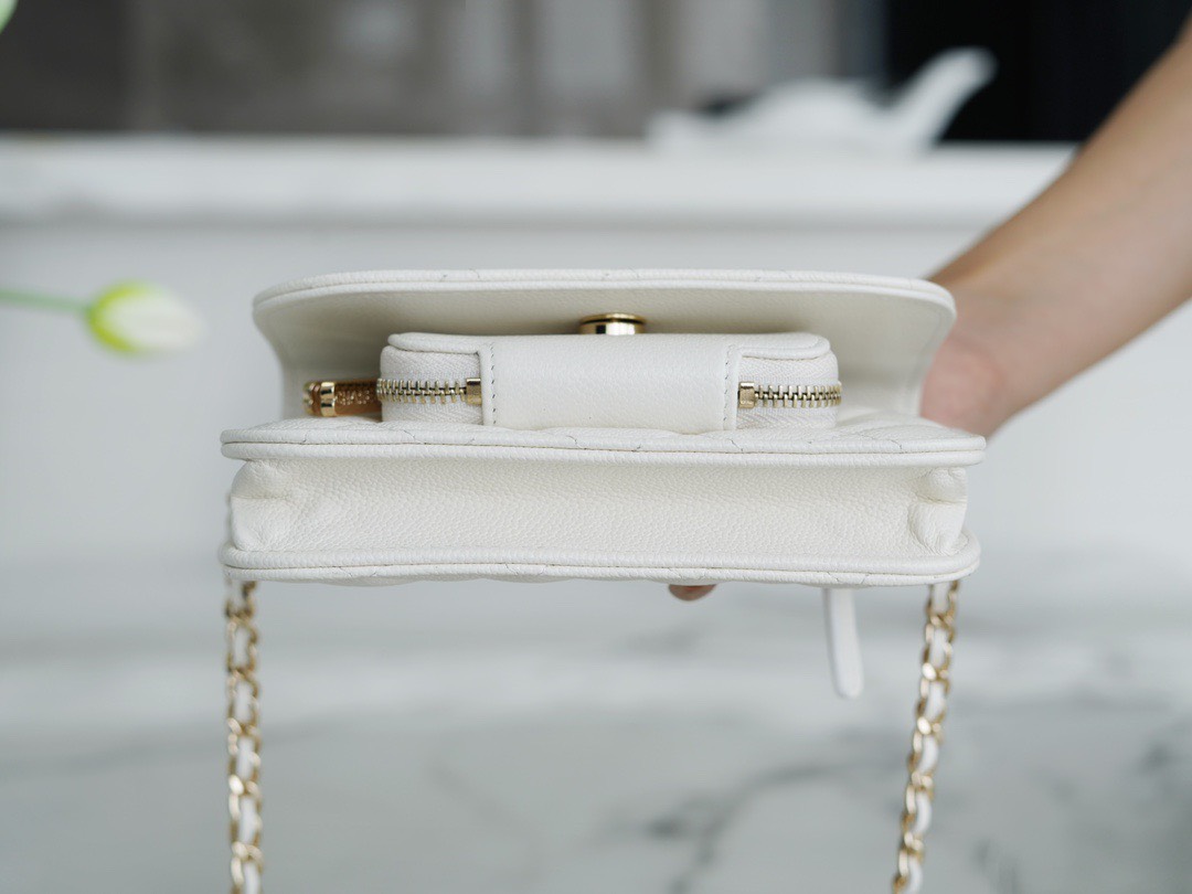 Túi Xách Siêu Cấp - Địa chỉ mua túi xách Chanel Caviar Quilted Medium Business Affinity Flap White màu trắng uy tín
