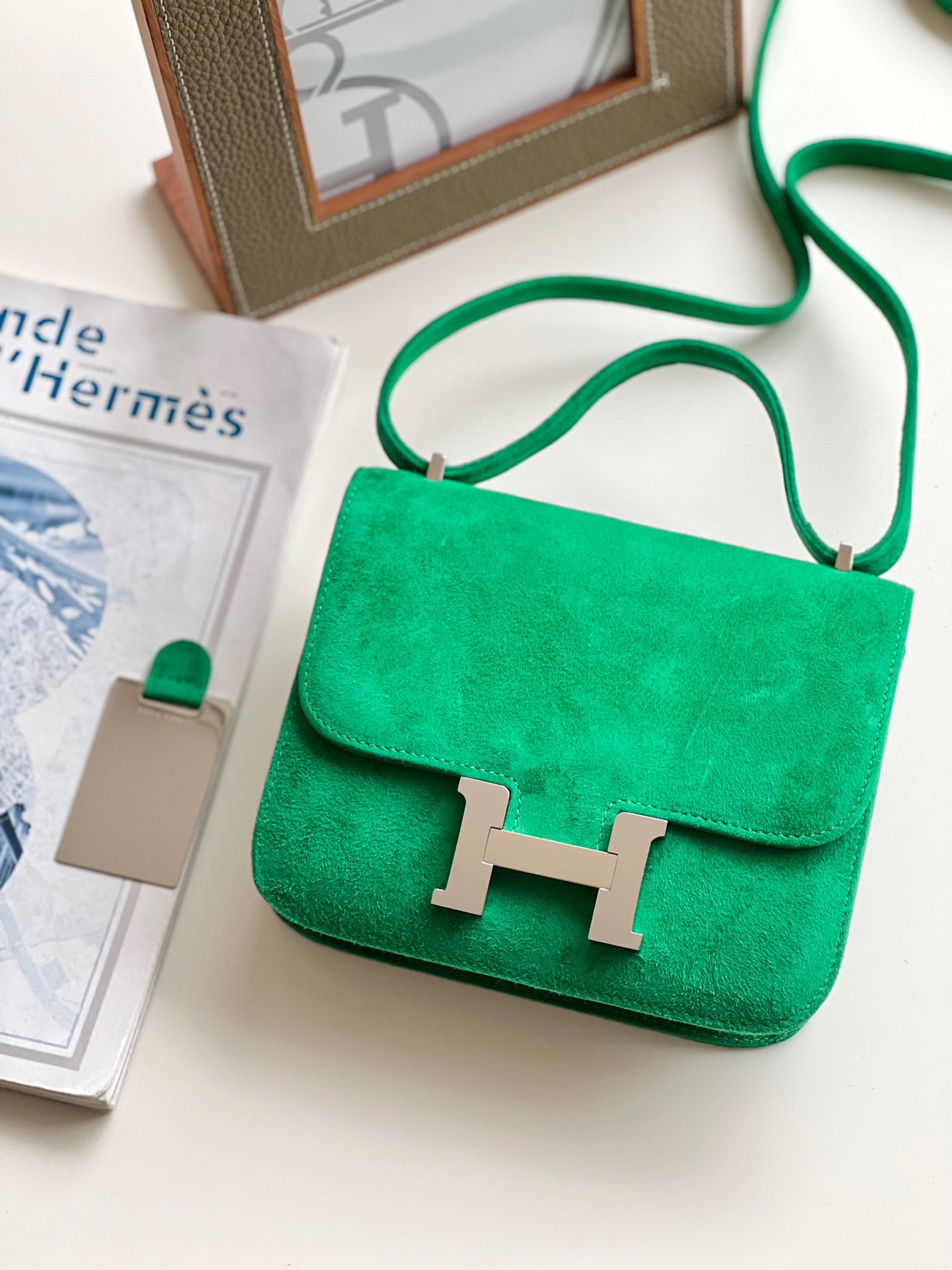 Túi Xách Hermes Mini Constance 18 Màu Xanh Lá Túi Xách Hermes Mini Constance 18 Màu Xanh Lá