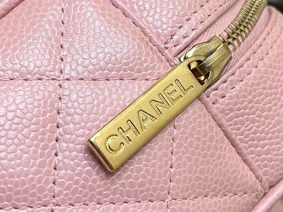 Túi Xách Siêu Cấp - Địa chỉ mua túi xách Chanel Vintage CC Quilted Caviar Bowling màu hồng siêu cấp