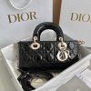 Túi Xách Dior Small Lady D-Joy Da Bê Bóng Màu Đen