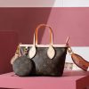 Túi Xách Nữ LV Neverfull BB Bag Nâu Đen Siêu Cấp