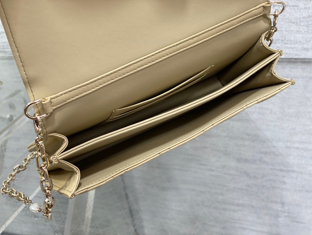 Dior Mini Bag Powder Beige Cannage Lambskin
