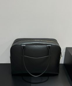 Túi xách Chanel Logo Bowler Bag Stitched Calfskin Maxi Màu Đen