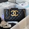 Túi xách Chanel 24C Big Logo da Lambskin Màu Đen Siêu Cấp