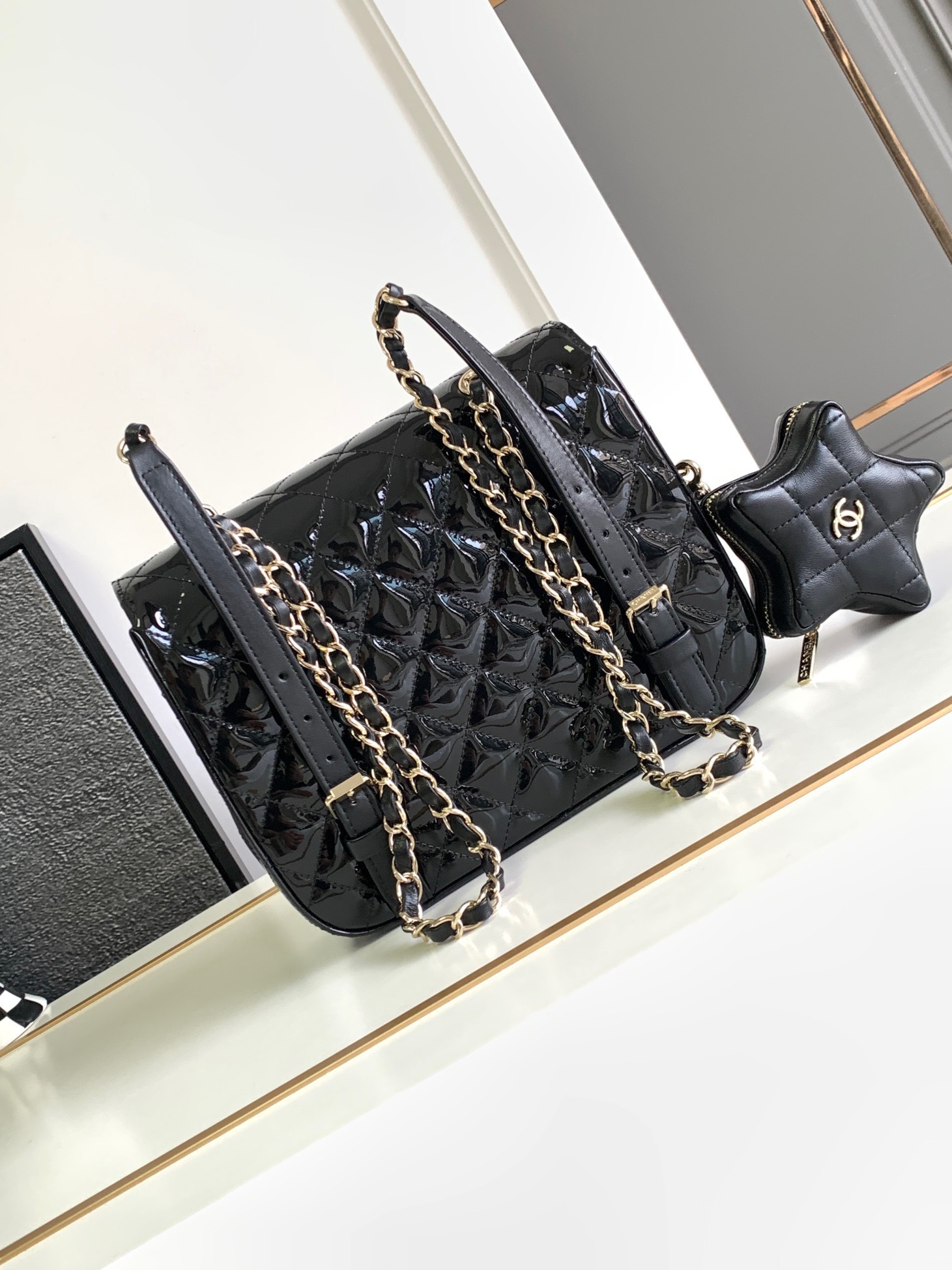 z5072597834948_997cdc7254b533ff6934c252f4e64f16 Túi xách Chanel nữ da bóng kèm ví nhỏ hình ngôi sao đẹp