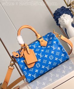 Túi xách LV Speedy P9 Bandoulière 25 Màu Xanh Siêu Cấp