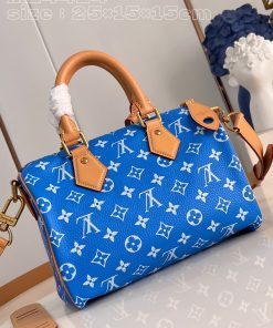 Túi xách LV Speedy P9 Bandoulière 25 Màu Xanh hàng hiệu
