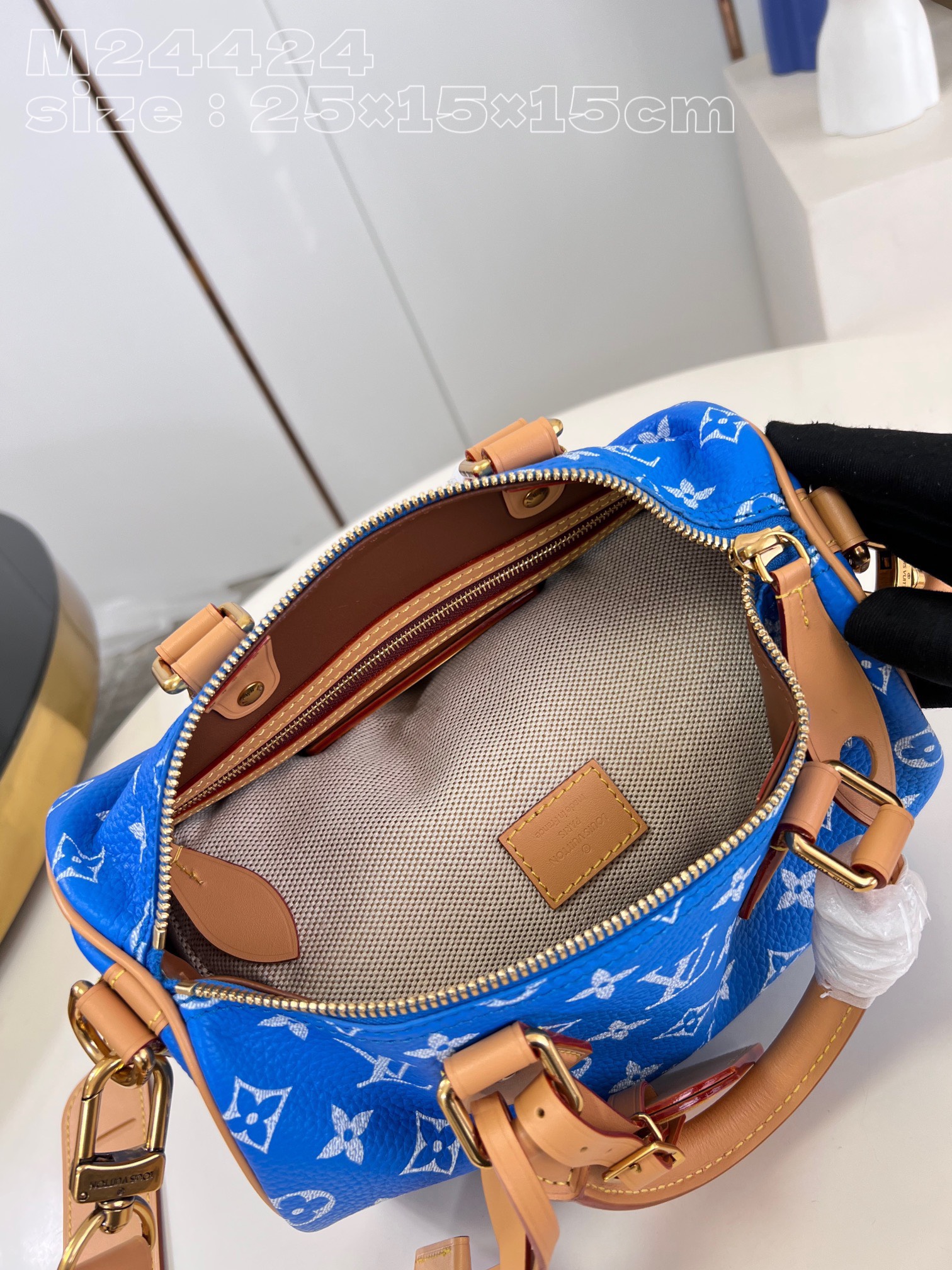 z5125816106082_1f234582c27a5c5518fcea9a9a8cdcb5 Túi xách LV Speedy P9 Bandoulière 25 Màu Xanh hàng hiệu