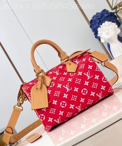 Túi xách LV Speedy P9 Bandoulière 25 Màu Đỏ Siêu Cấp