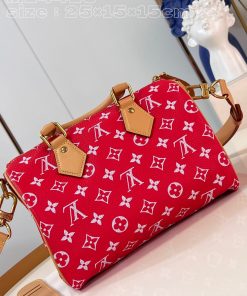 Túi xách LV Speedy P9 Bandoulière 25 Màu Đỏ hàng hiệu
