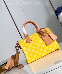 Túi xách LV Speedy P9 Bandoulière 25 Màu Vàng Siêu Cấp