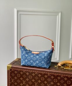 Túi xách LV Hills Pochette Bag Monogram Denim Màu Xanh
