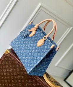 Túi xách LV nữ OnTheGo Monogram Màu Xanh hàng hiệu