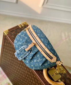 Túi Xách LV Bumbag da Monogram Màu Xanh Siêu Cấp