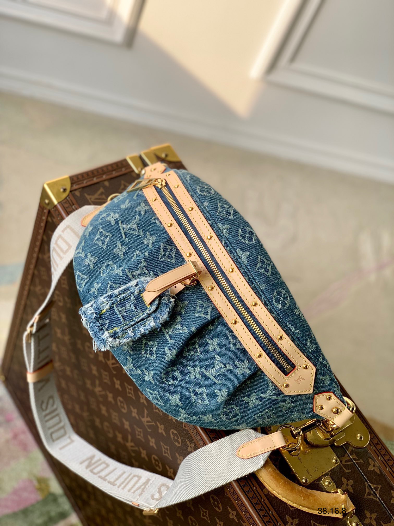 z5196925961597_fa9a015d2909e140aaaf60e4d4b076b5 Túi Xách LV Bumbag da Monogram Màu Xanh hàng hiệu