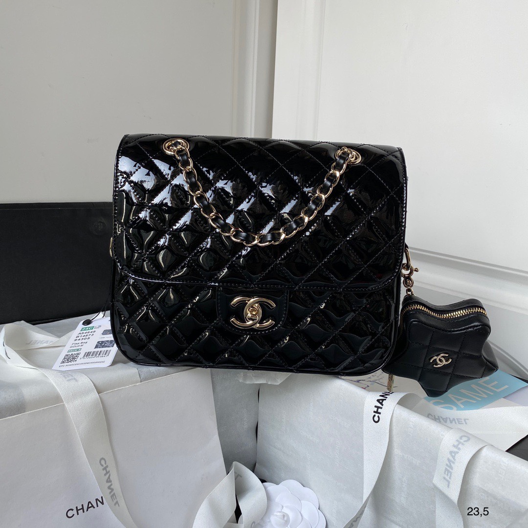 Túi xách Chanel Black Small Patent Leather Double Sided Siêu Cấp Túi xách Chanel Black Small Patent Leather Double Sided Siêu Cấp