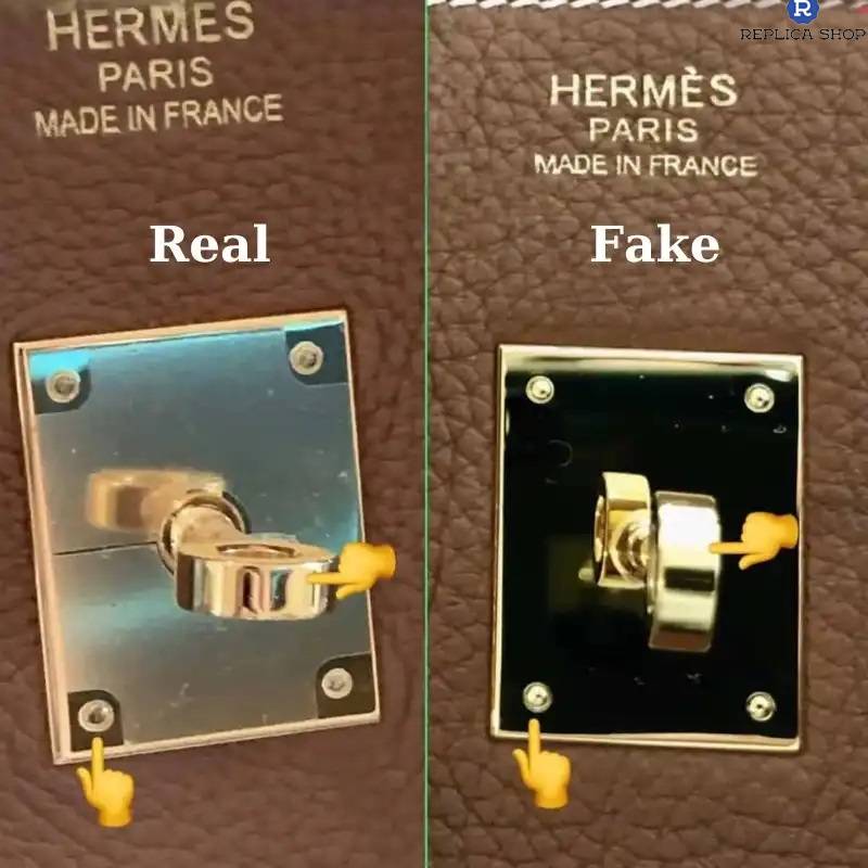 Cách phân biệt túi Hermes Nhận biết qua khóa xoay Touret