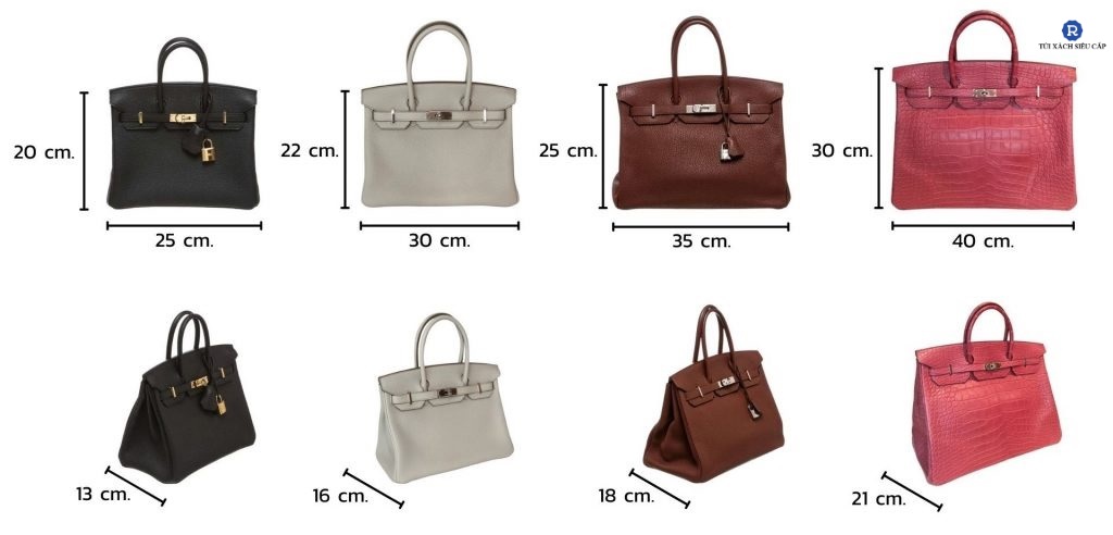 Bảng size túi Hermes Birkin
