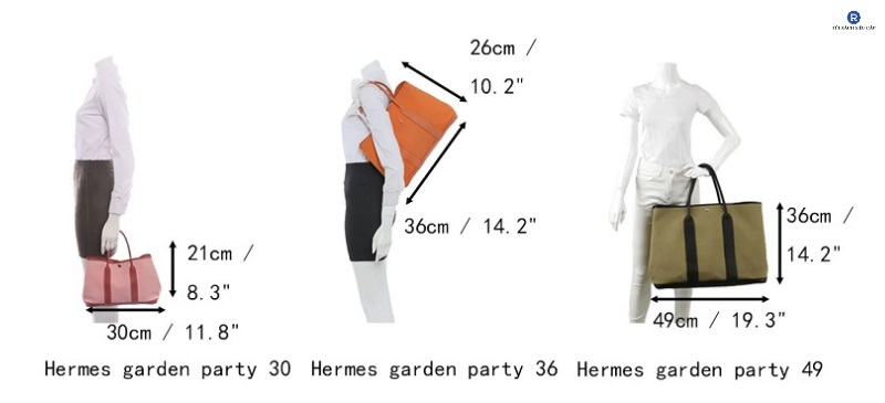 Bảng Size túi Hermes Garden Party
