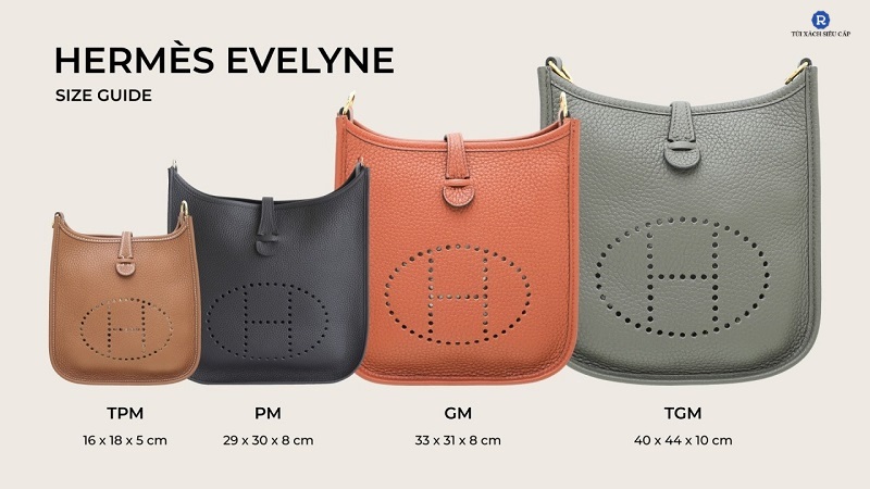 Bảng Size túi Hermes Evelyne