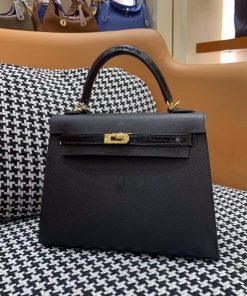 Túi Hermes Kelly Mini Black Epsom