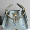 Túi Xách Chanel 25 Màu Xanh Siêu Cấp
