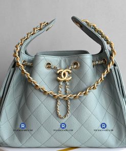 Túi Xách Chanel 25 Màu Xanh Siêu Cấp