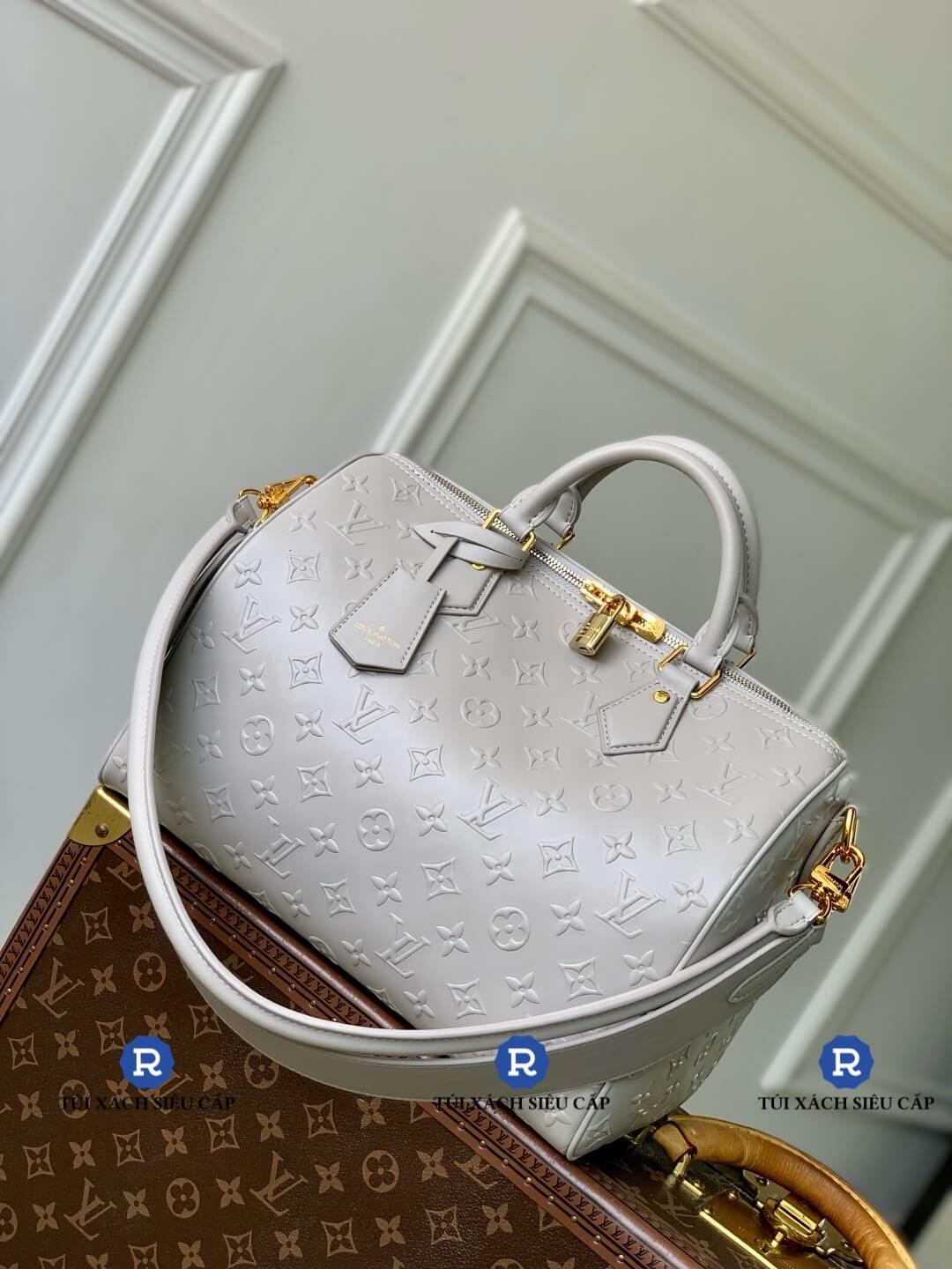 Túi LV Speedy Soft 30 Monogram Màu Xám Siêu Cấp