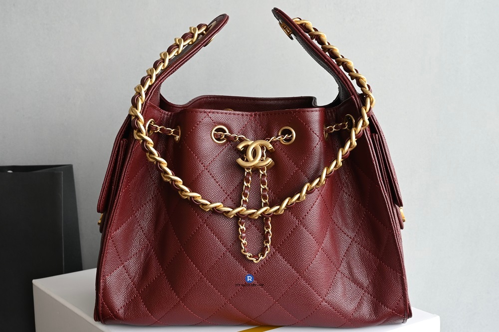 Túi Xách Chanel 25 Màu Đỏ Mận Siêu Cấp