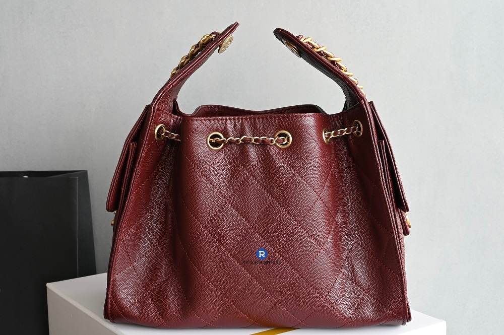 Túi Xách Chanel 25 Màu Đỏ Mận Siêu Cấp