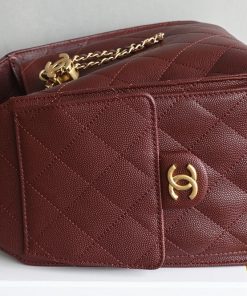 Túi Xách Chanel 25 Màu Đỏ Mận Siêu Cấp