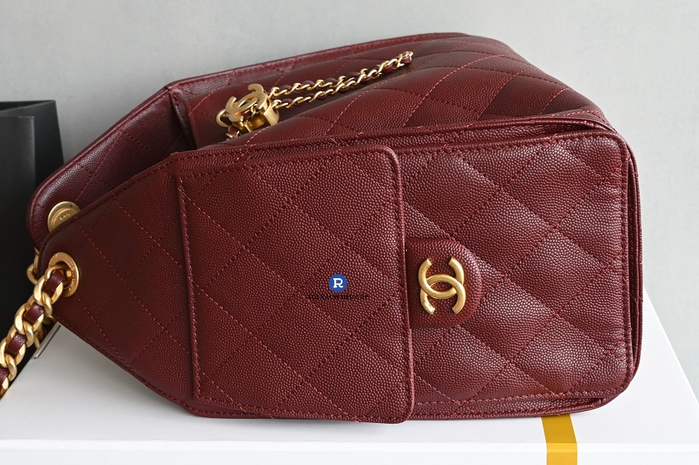 Túi Xách Chanel 25 Màu Đỏ Mận Siêu Cấp