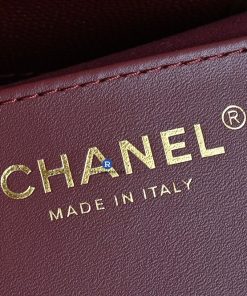 Túi Xách Chanel 25 Màu Đỏ Mận Siêu Cấp