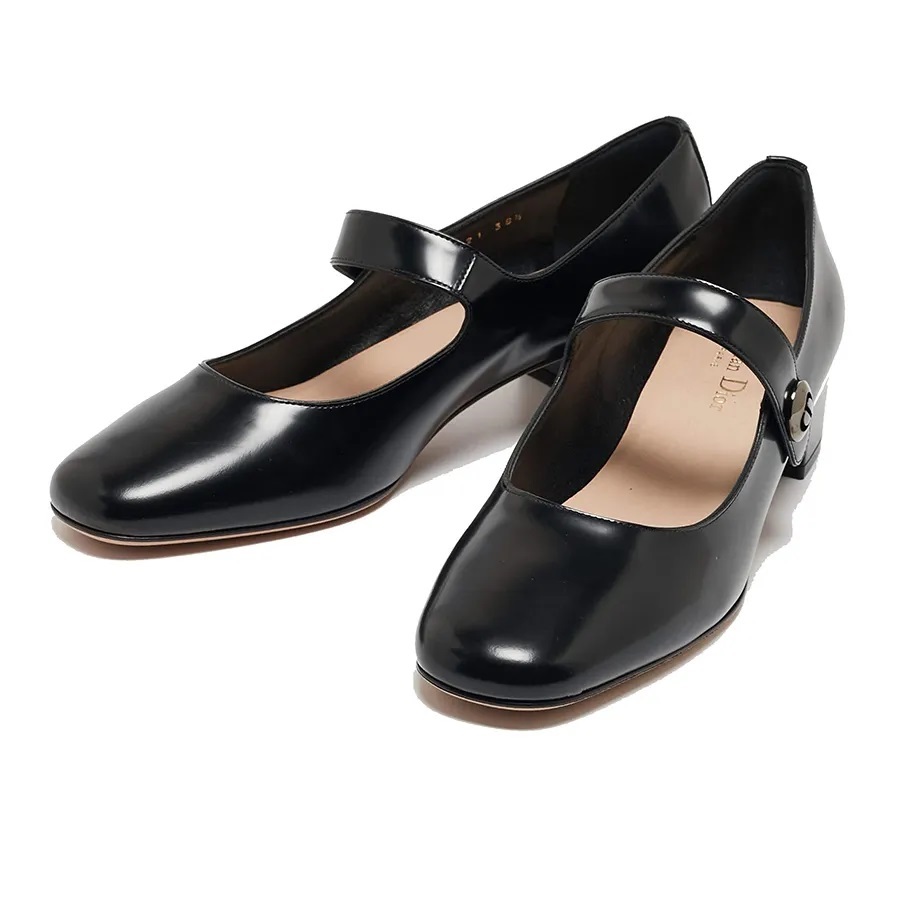 Giày cao gót nữ Dior Black Leather D-Doll Pumps