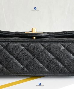 Túi Xách CHANEL 25B Da Caviar Màu Đen Siêu Cấp